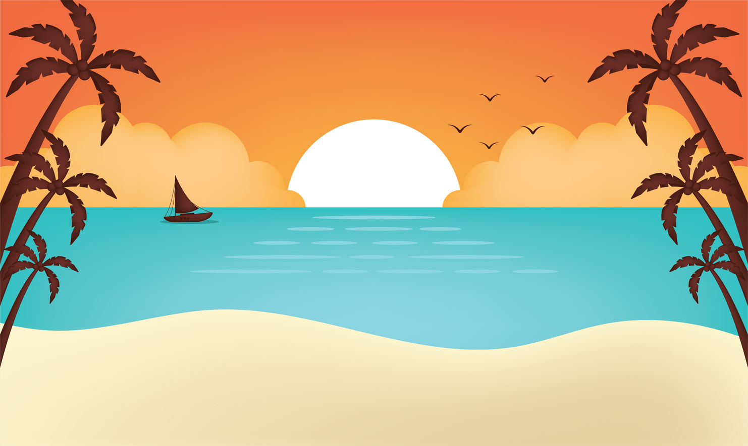 cute background beach tropical summer holidays