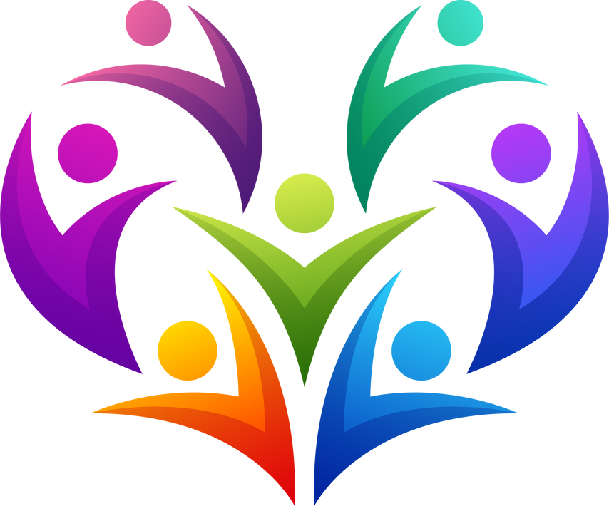 Colorful care logo design. Foundation or community logo design